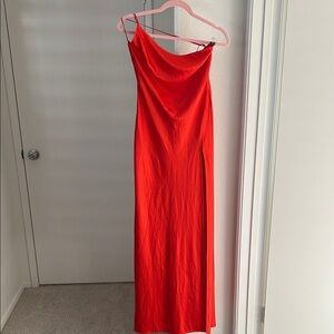 Superdown one shoulder high slight dress, NWT